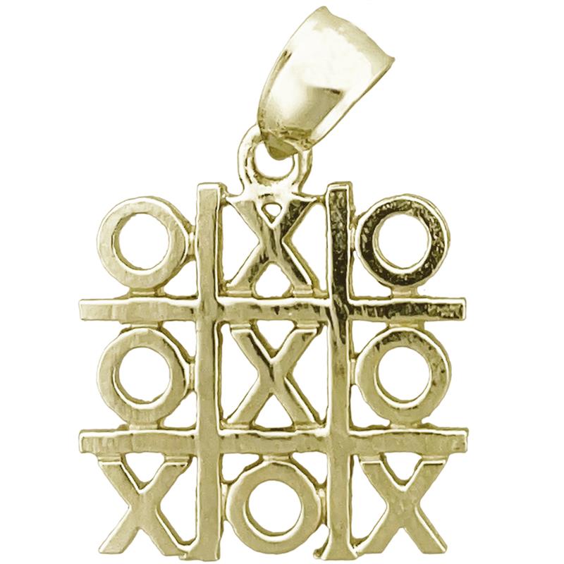 14K Gold Tic-Tac-Toe-Charm