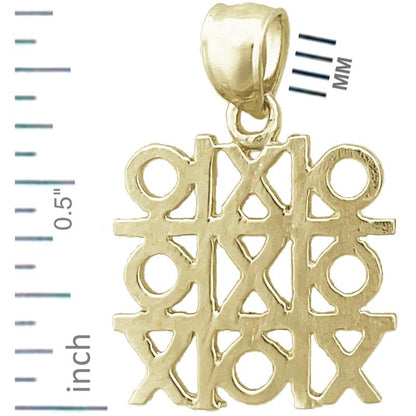 14K Gold Tic-Tac-Toe-Charm