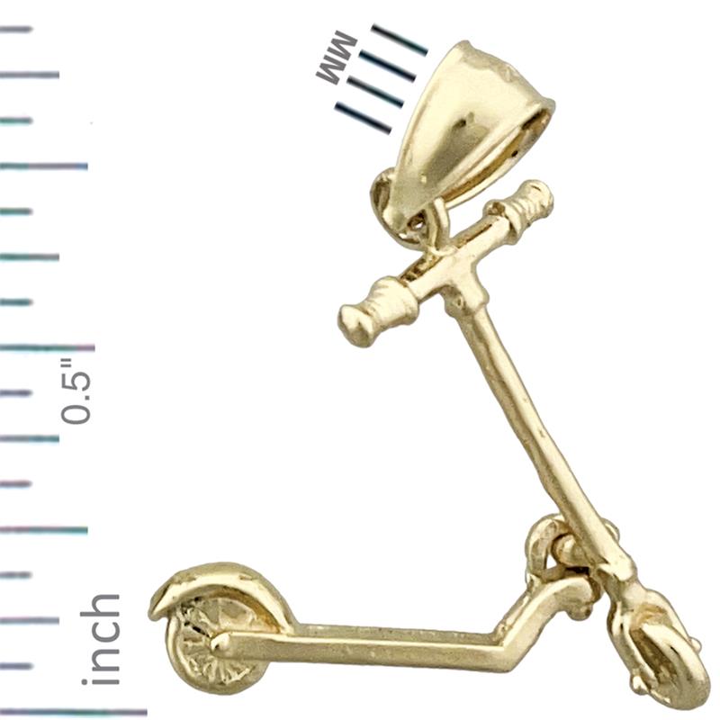 14K Gold 3D beweglicher Roller-Charm