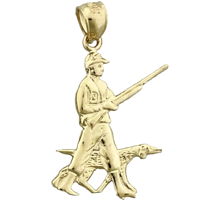 585 Gold Anhänger „Jäger und Hund“