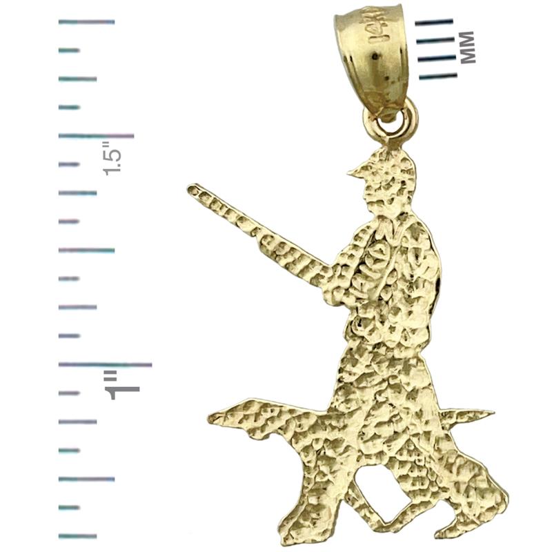 585 Gold Anhänger „Jäger und Hund“