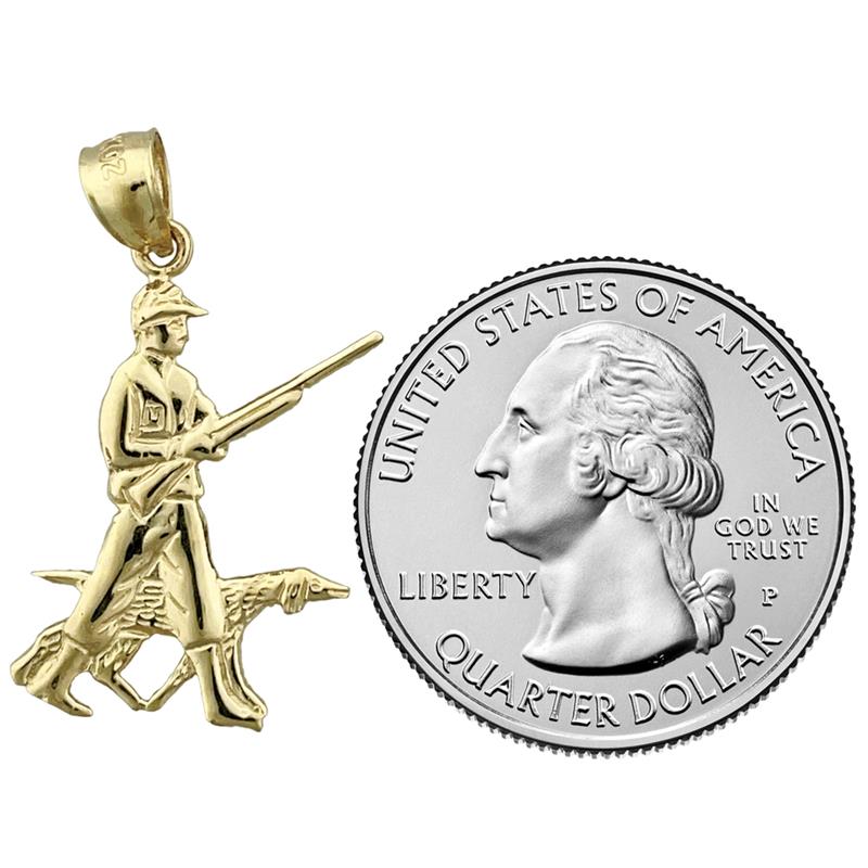 585 Gold Anhänger „Jäger und Hund“