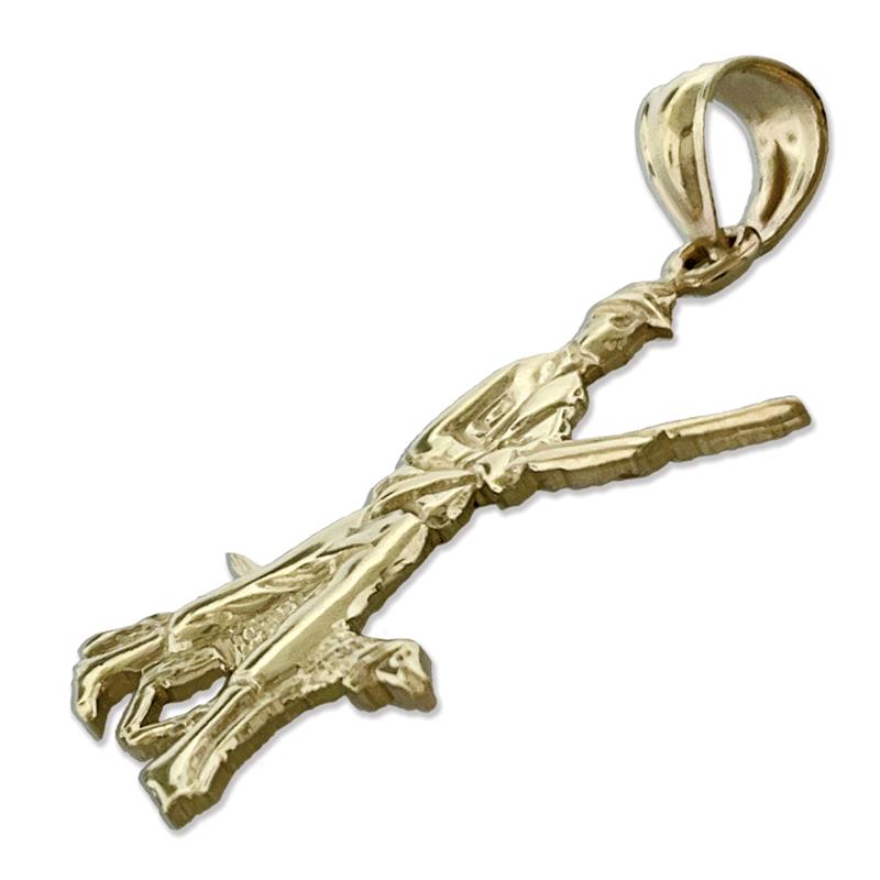 585 Gold Anhänger „Jäger und Hund“