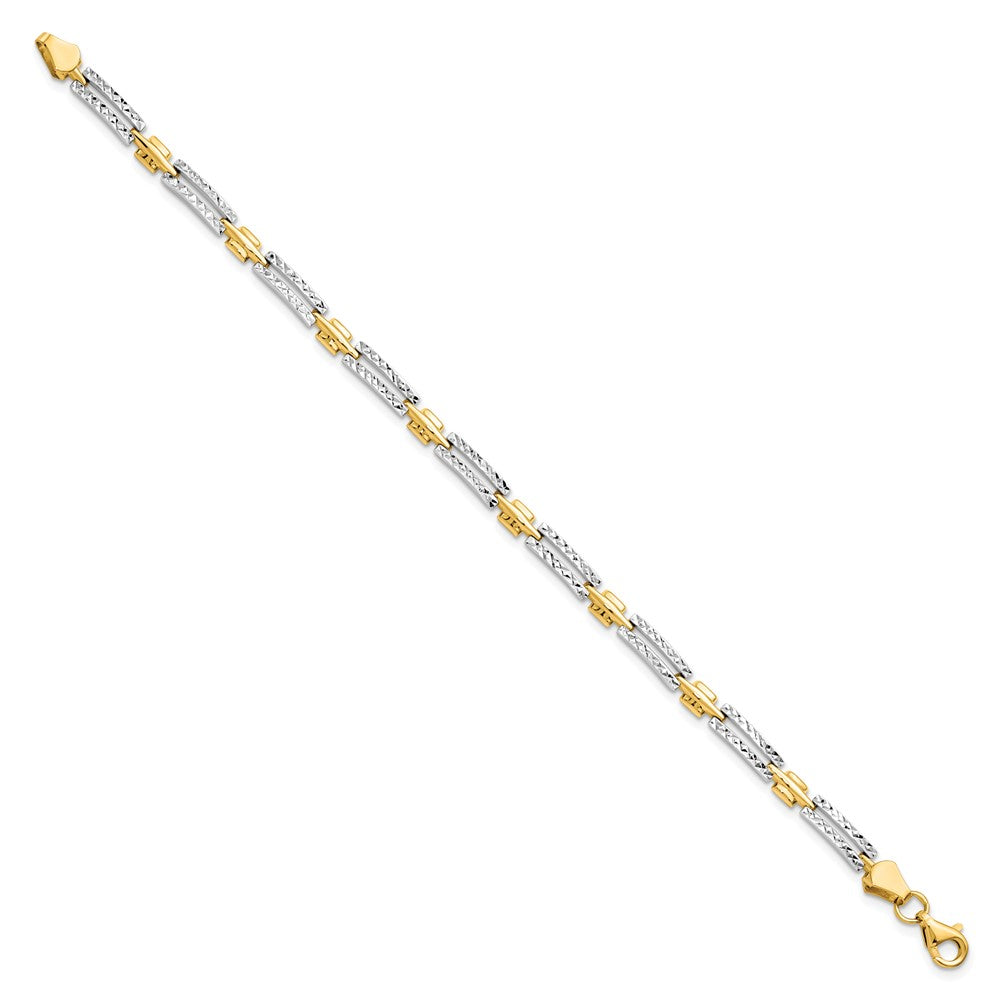 14K Gelb & Rhodium Diamantiert Armband