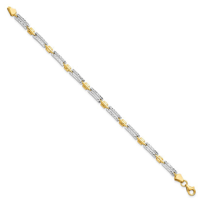 14K Gelb & Rhodium Diamantiert Armband