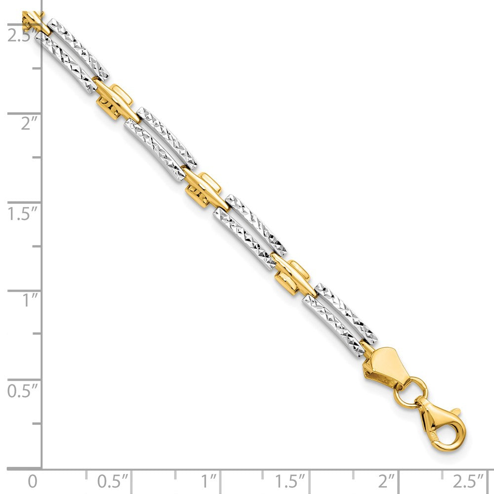 14K Gelb & Rhodium Diamantiert Armband