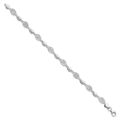 14K Weißgold Diamantiert Armband