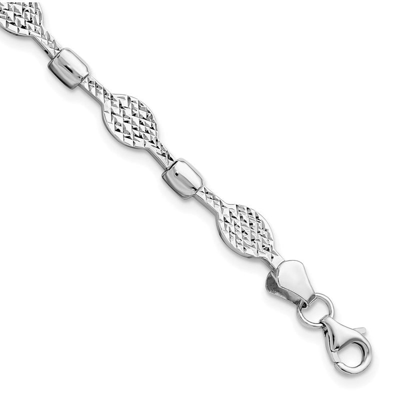 14K Weißgold Diamantiert Armband