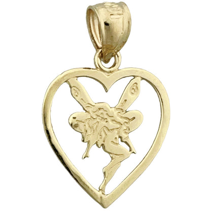 Tinkerbell im Herz Charm aus 14K Gold