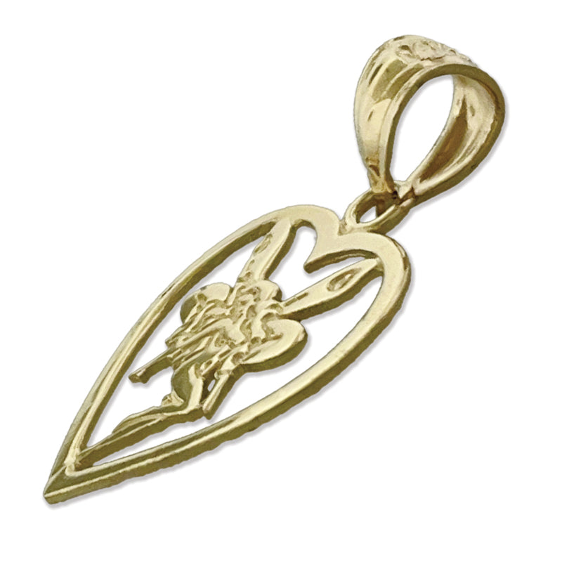 Tinkerbell im Herz Charm aus 14K Gold
