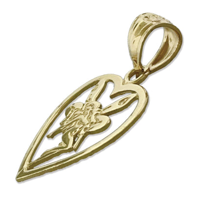 Tinkerbell im Herz Charm aus 14K Gold