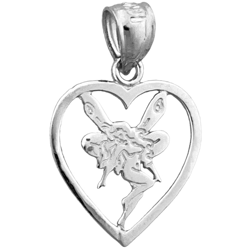 Tinkerbell im Herz Charm aus 14K Gold