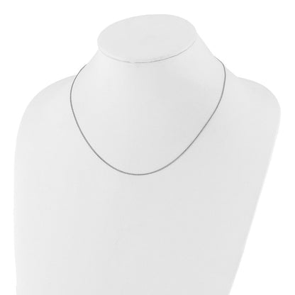 14K Weißgold Verstellbar 1.2 Mm Diamantiert Doppelt Panzer Halskette
