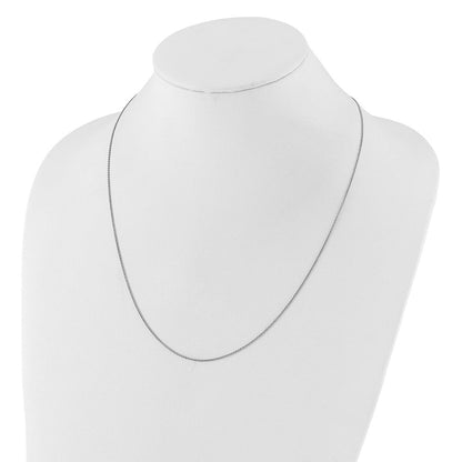 14K Weißgold Verstellbar 1.2 Mm Diamantiert Doppelt Panzer Halskette