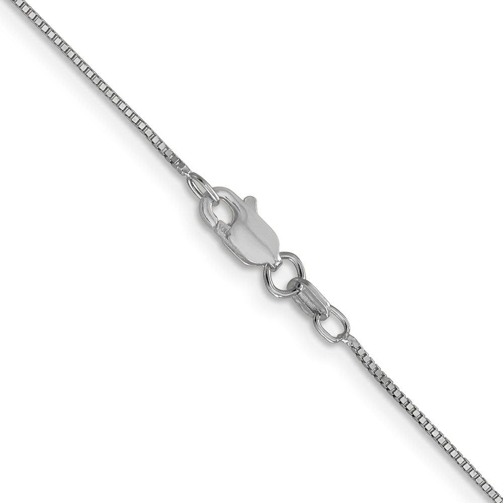 14K Weißgold.7mm Venezianer mit Karabinerverschluss Halskette