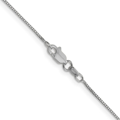 14K Weißgold.7mm Venezianer mit Karabinerverschluss Halskette