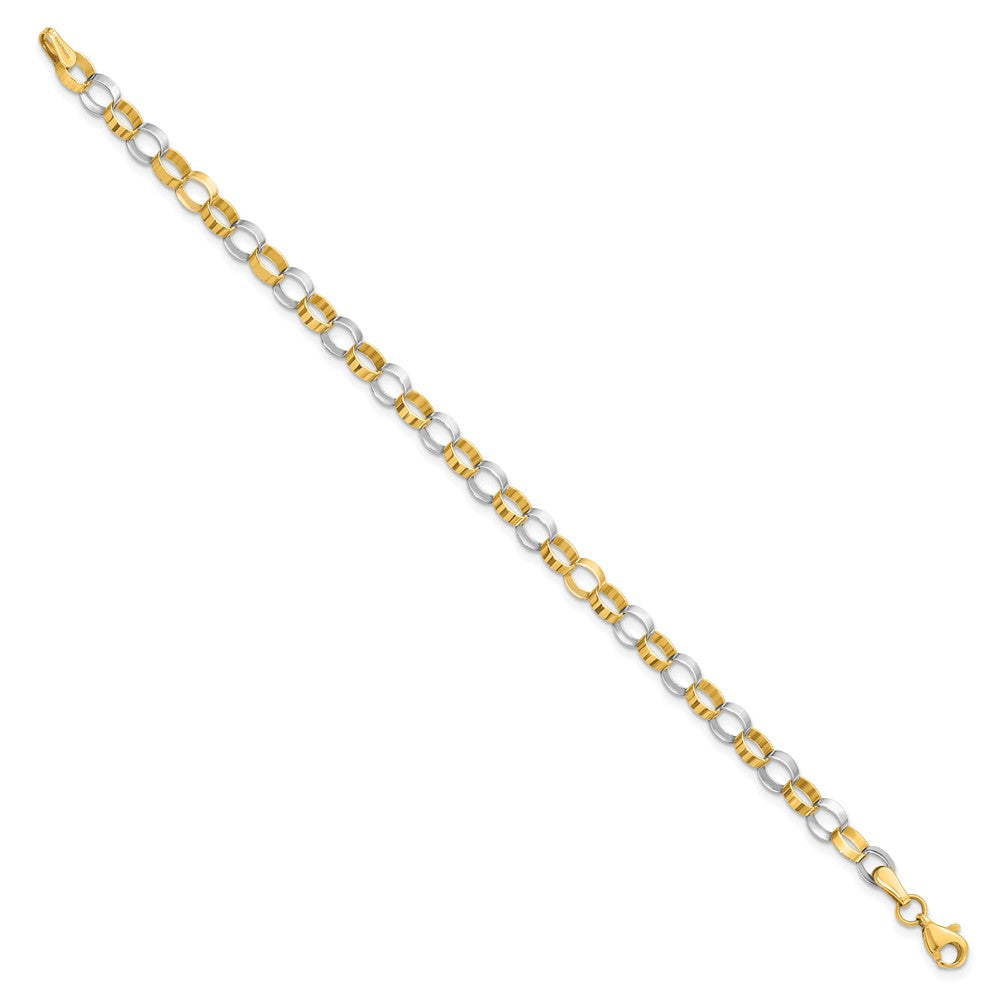 14K Bicolor Poliert Armband