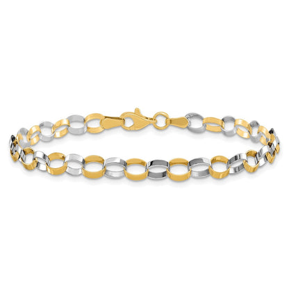 14K Bicolor Poliert Armband