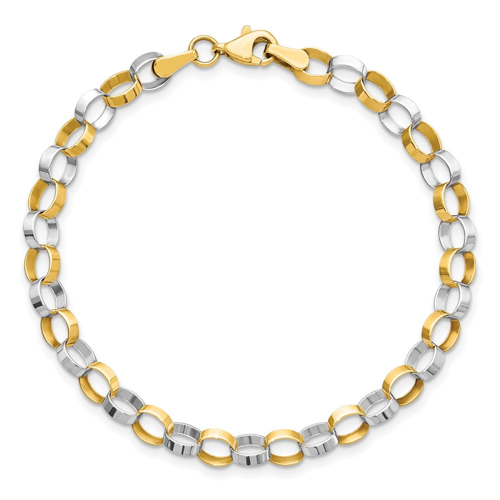 14K Bicolor Poliert Armband