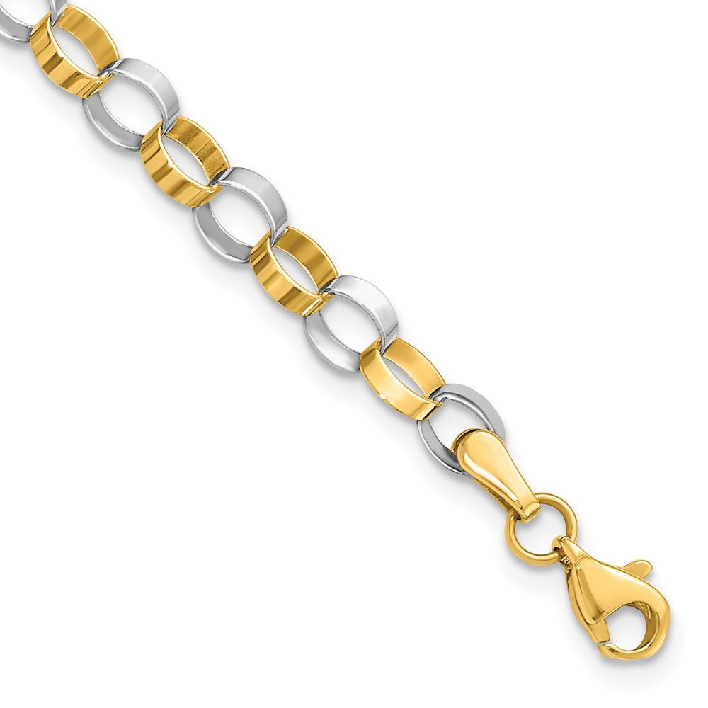 14K Bicolor Poliert Armband