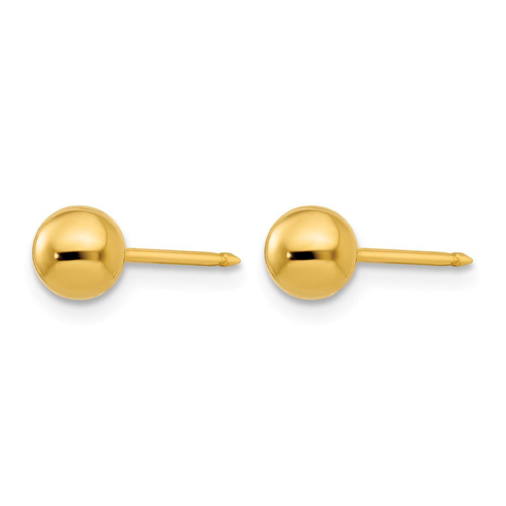 14K Gelbgold 5mm Kugel Ohrstecker