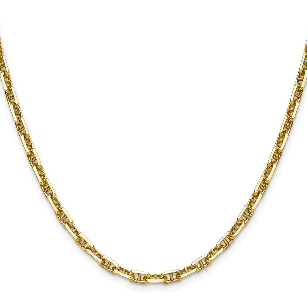 14K Gelbgold 4.1mm Diamantiert Marine Anker Halskette