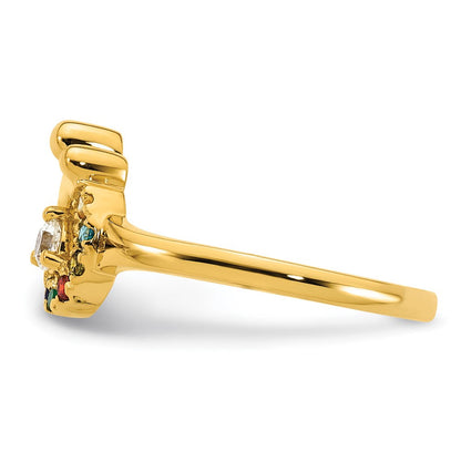 14K Weißgold Diamant-Ring