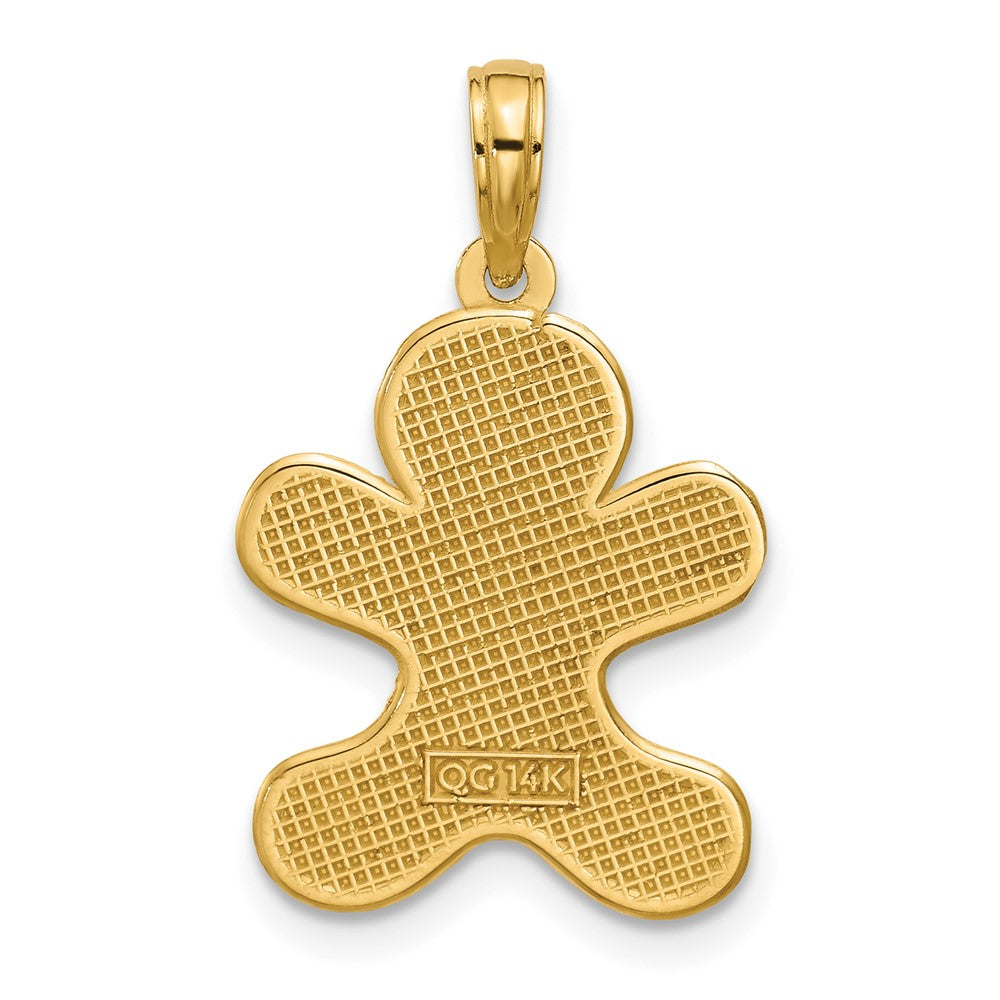 Gingerbread-Man-Anhänger aus 14K Gelbgold, poliert