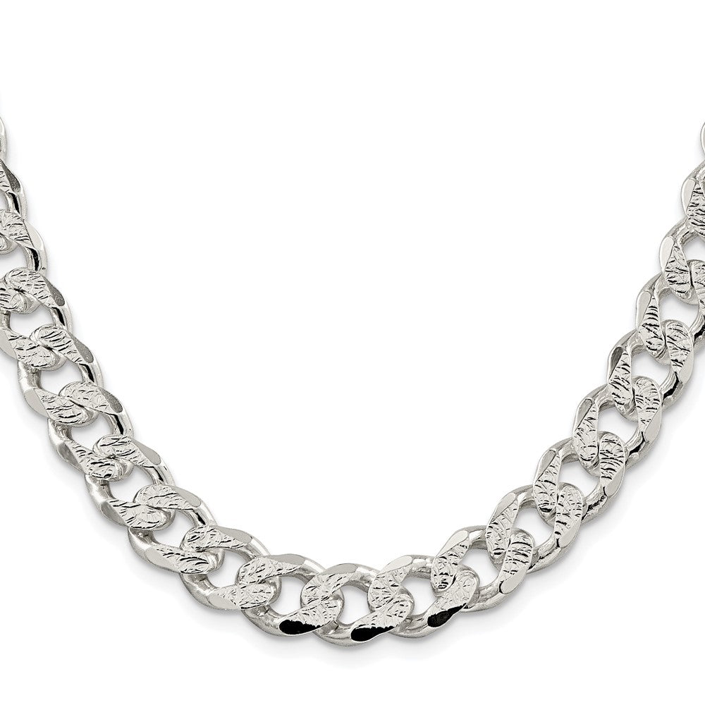 Sterlingsilber Rhodiniert 11.0mm Pavé‚ Panzer 26 Zoll Kette