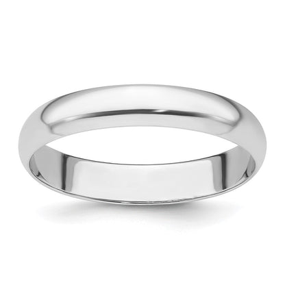 Platin 4mm Halb Rund Featherweight Ehering Ring