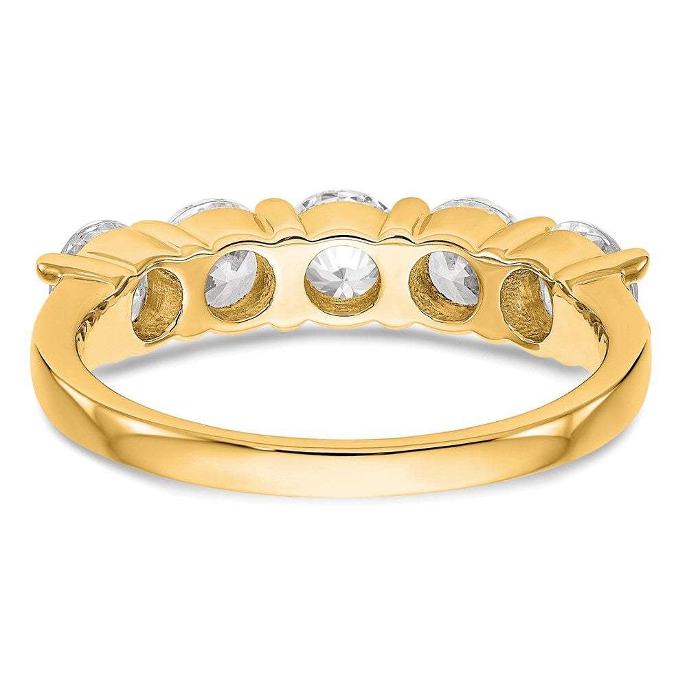 True Origin 14K Gelbgold 1 7/8K Labor gezüchteter Diamant VS+ F+ Komplett Rund Fünf-Stein Ring