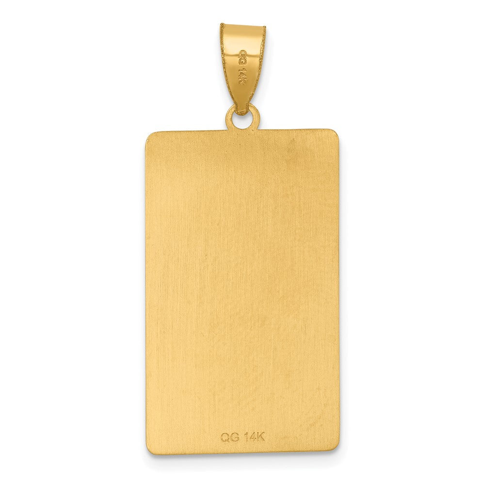 14K Gelbgold Justice Tarot Card Anhänger