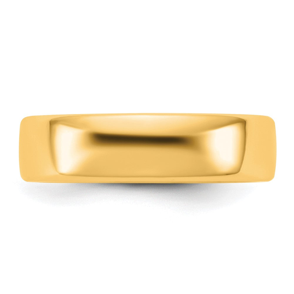 14K Gelbgold 5,5 mm Europäischer Ehering mit Komfort-Passform