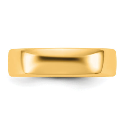14K Gelbgold 5,5 mm Europäischer Ehering mit Komfort-Passform