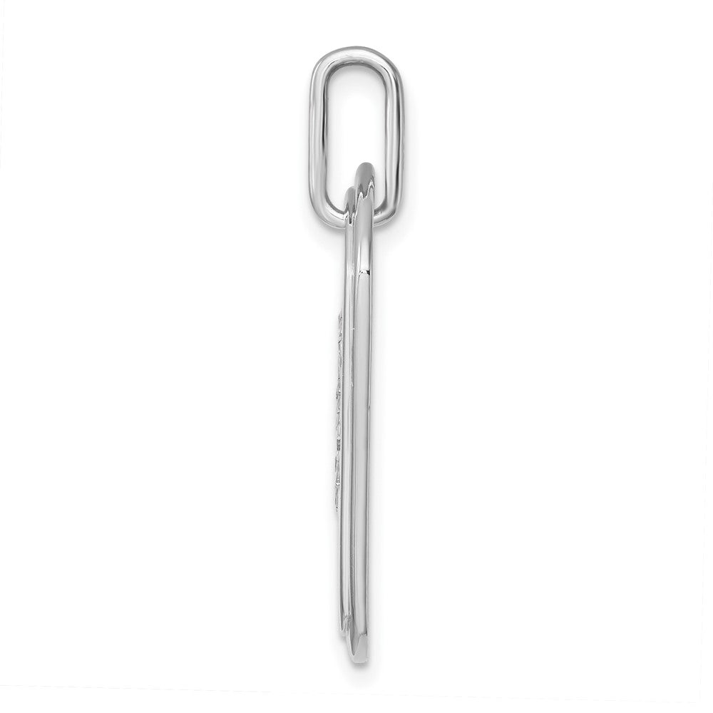 14K Weißgold Diamant-Initial-„S"-Erkennungsmarken-Charm