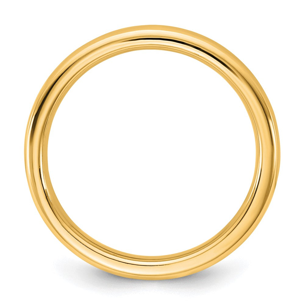 14K Gelbgold 3 mm Ehering mit europäischer Komfort-Passform