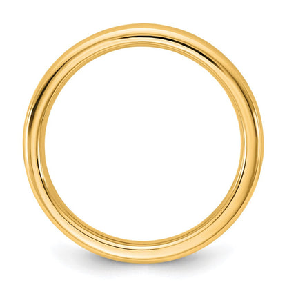14K Gelbgold 3 mm Ehering mit europäischer Komfort-Passform