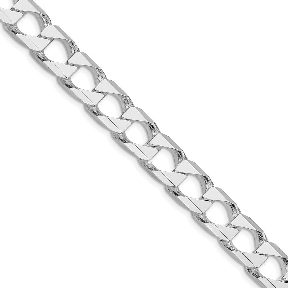 Sterlingsilber Rhodiniert 10.3mm Diamantiert Quadratisch Panzer 26 Zoll Kette