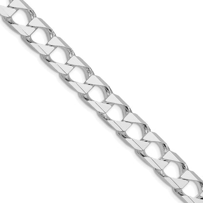 Sterlingsilber Rhodiniert 10.3mm Diamantiert Quadratisch Panzer 26 Zoll Kette