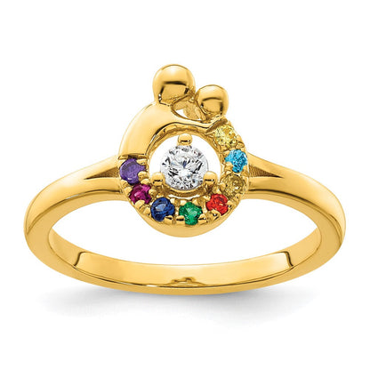 14K Weißgold Diamant-Ring
