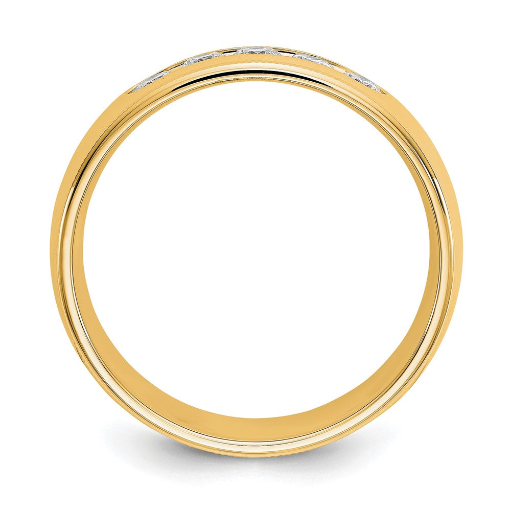 True Origin 14K Gelbgold Herren 1/2 Karat Im Labor Gezüchtet Diamant Vs+ F+ Größe 9.5 Komplett Miligrain Ehering Ring