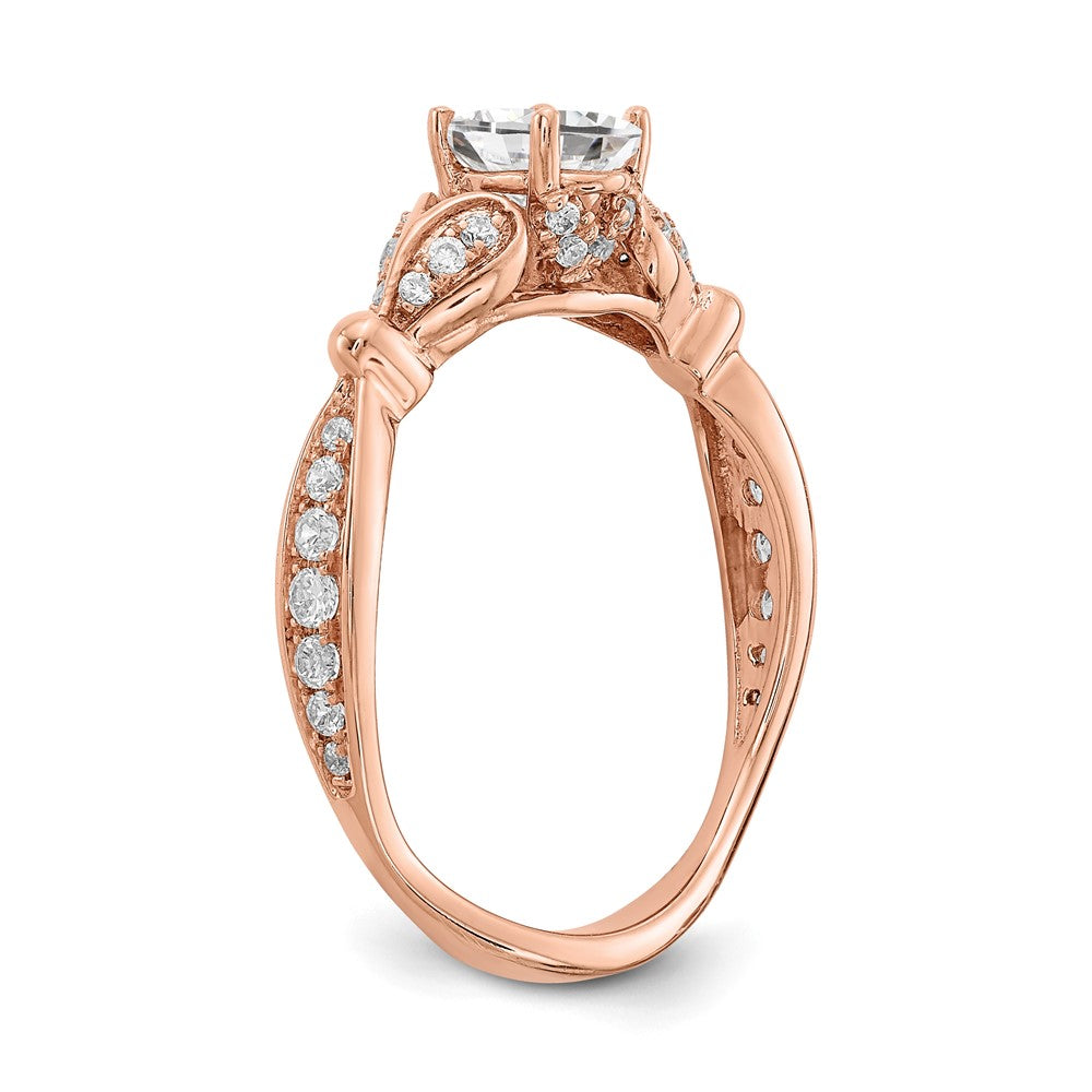 Verlobungsring aus 14K Roségold mit Diamanten, Semi-Mount-Fassung