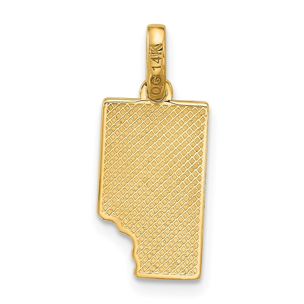 14K Gelbgold Charm „Angebissene Schokoladentafel“ braun emailliert
