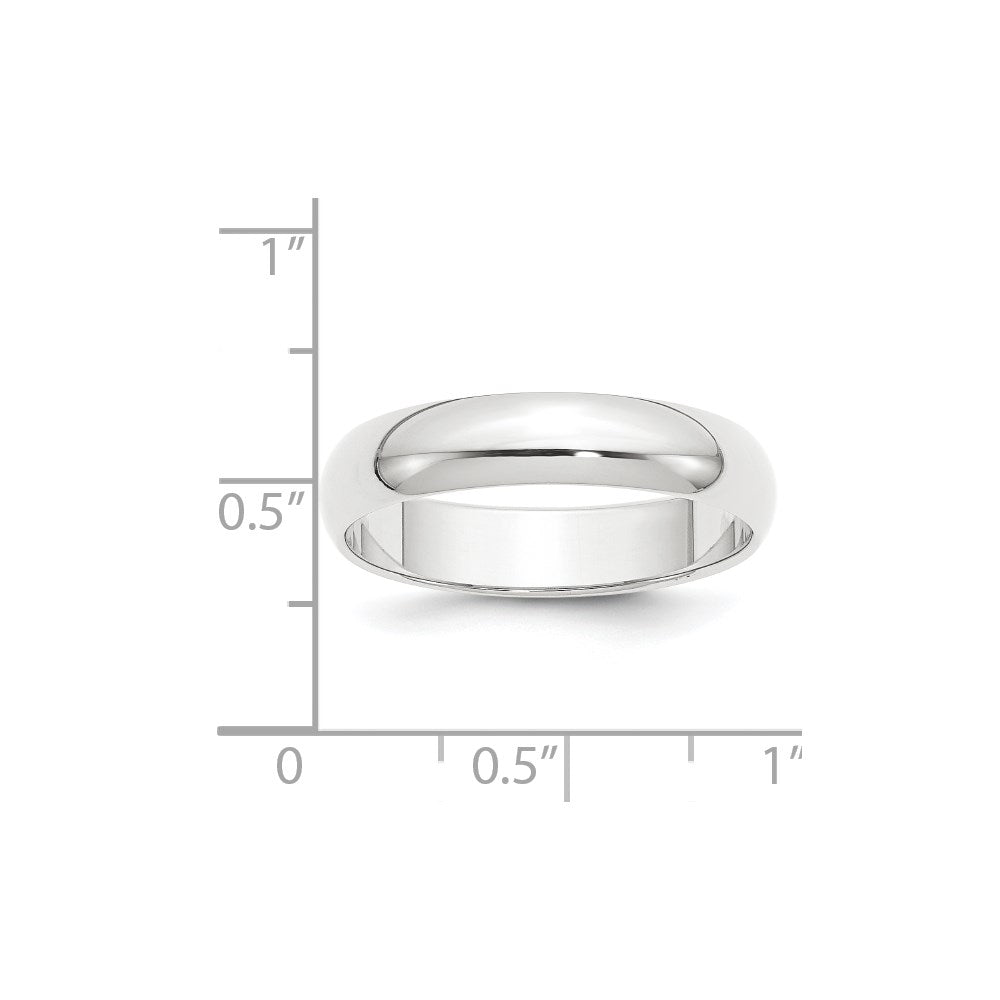 Platin 5mm Halb Rund Featherweight Ehering Ring