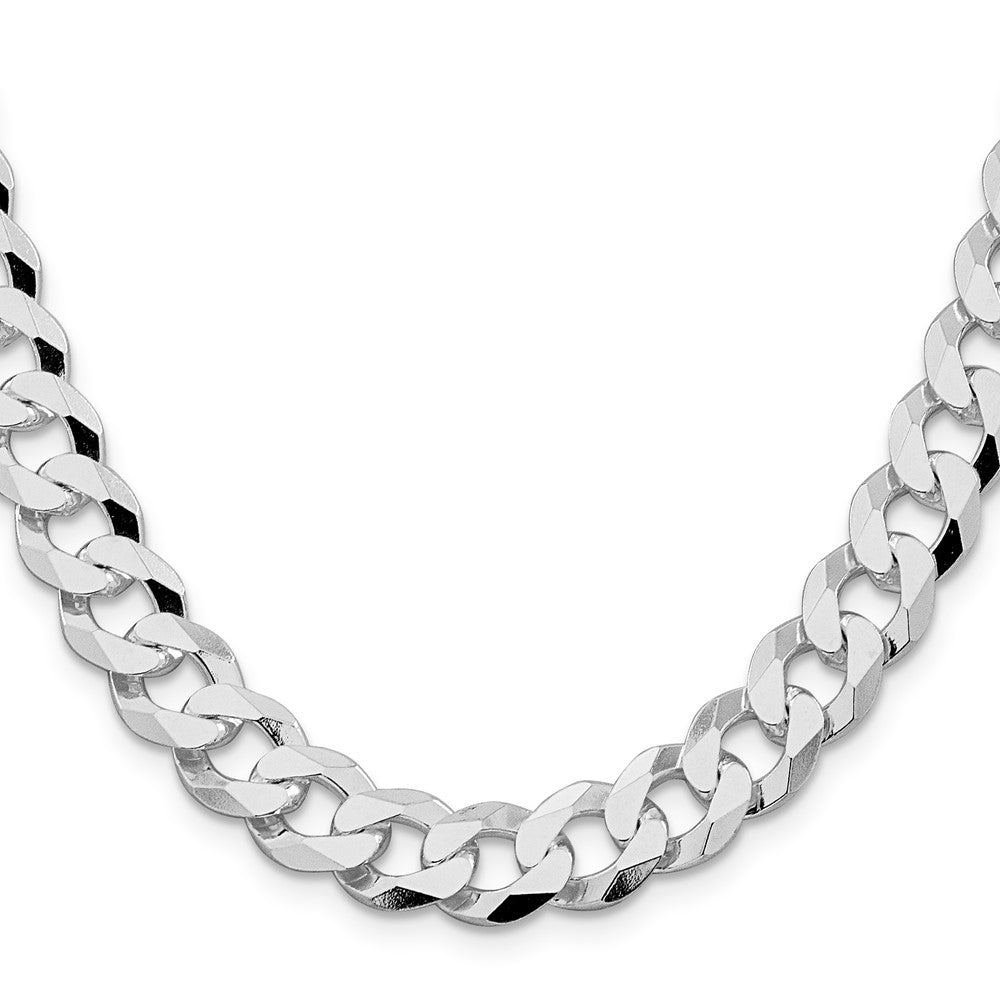 Sterlingsilber Rhodiniert 10.6mm Abgeschrägt Panzer 26 Zoll Kette