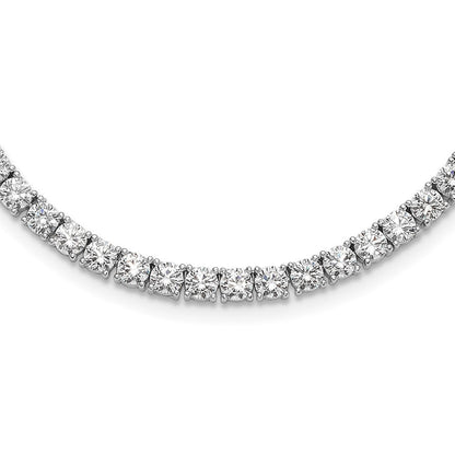 Sterlingsilber Rhodiniert 4mm Zirkonia 17 Zoll Tennis Halskette