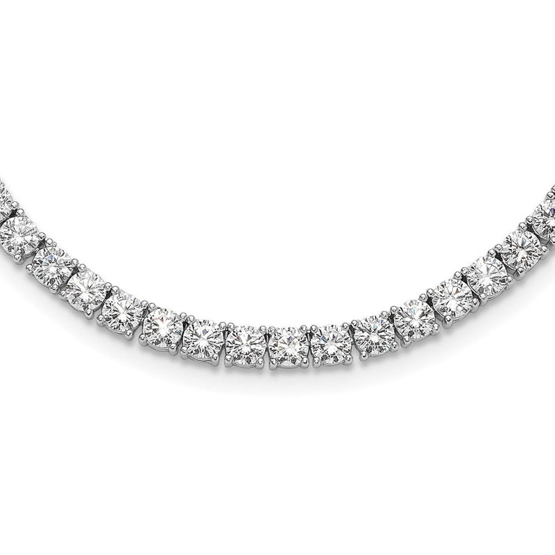 Sterlingsilber Rhodiniert 4mm Zirkonia 17 Zoll Tennis Halskette