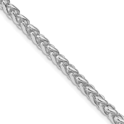 Sterlingsilber Rhodiniert 5mm Rund Ährenkette Halskette