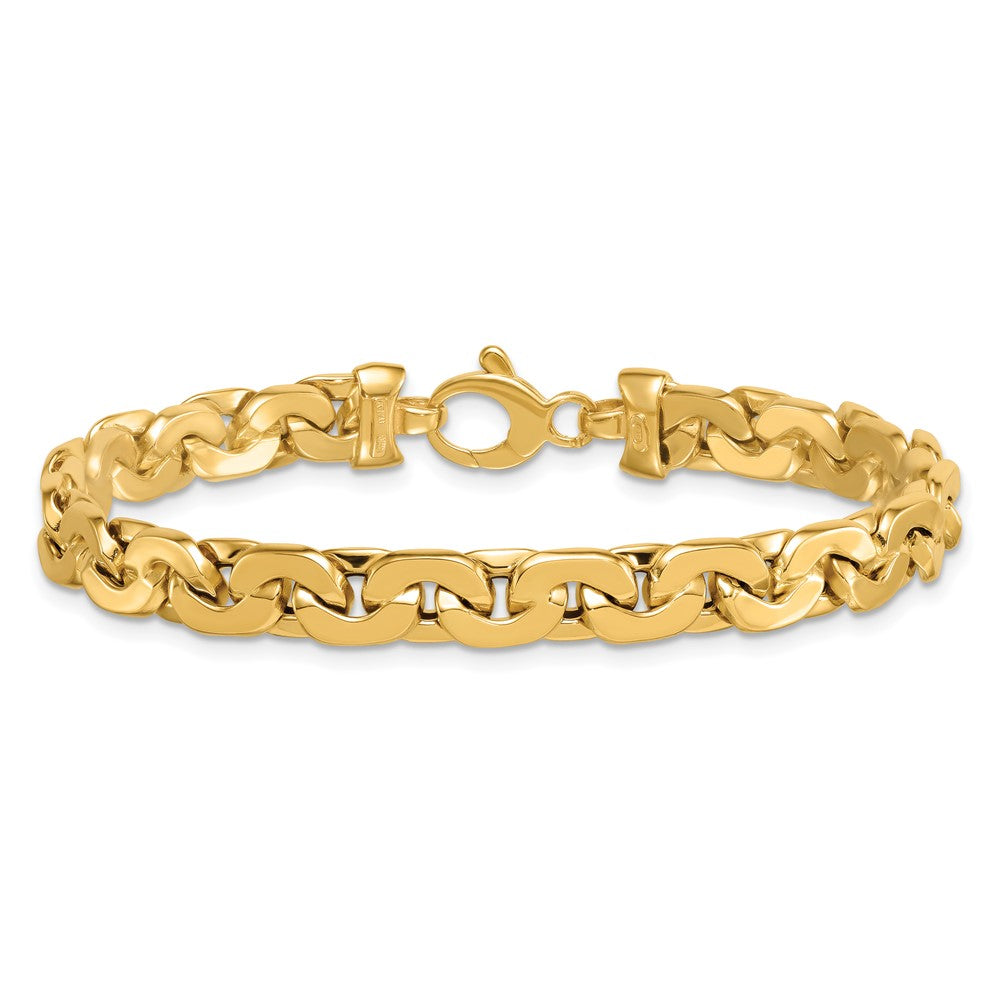 14K Gelbgold Poliert Fantasieglieder Gliederarmband