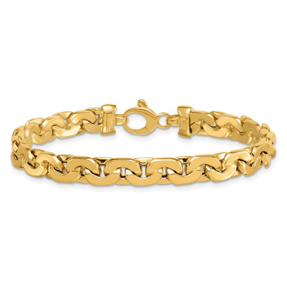 14K Gelbgold Poliert Fantasieglieder Gliederarmband